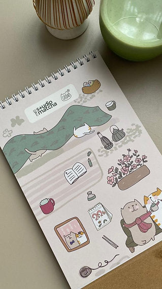 Catdoo Studio Matcha 2026 Desk Calendar